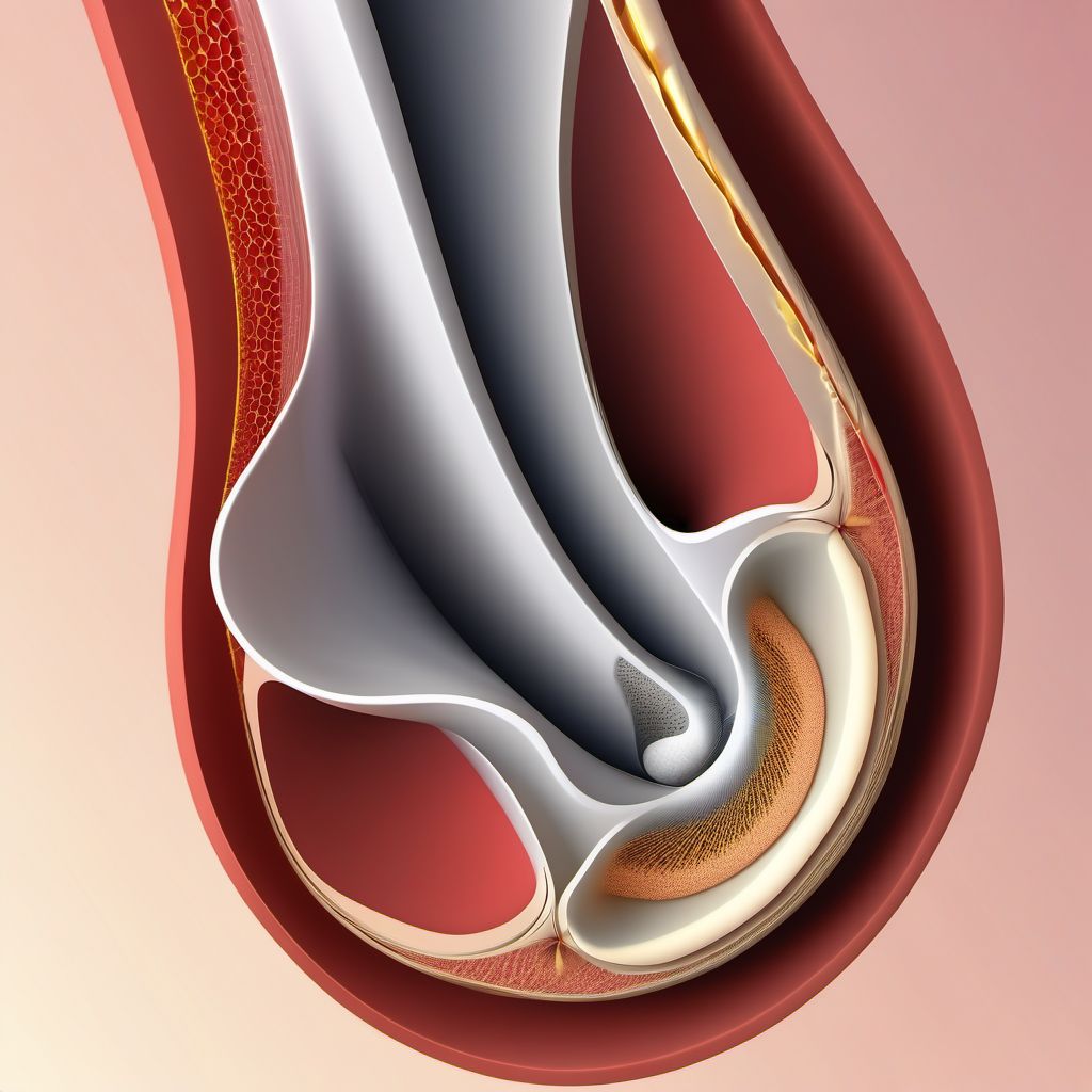 Unspecified fracture of right ilium digital illustration