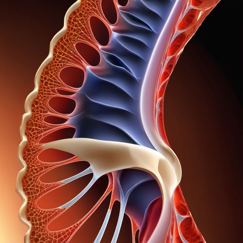 Avulsion fracture of ilium digital illustration