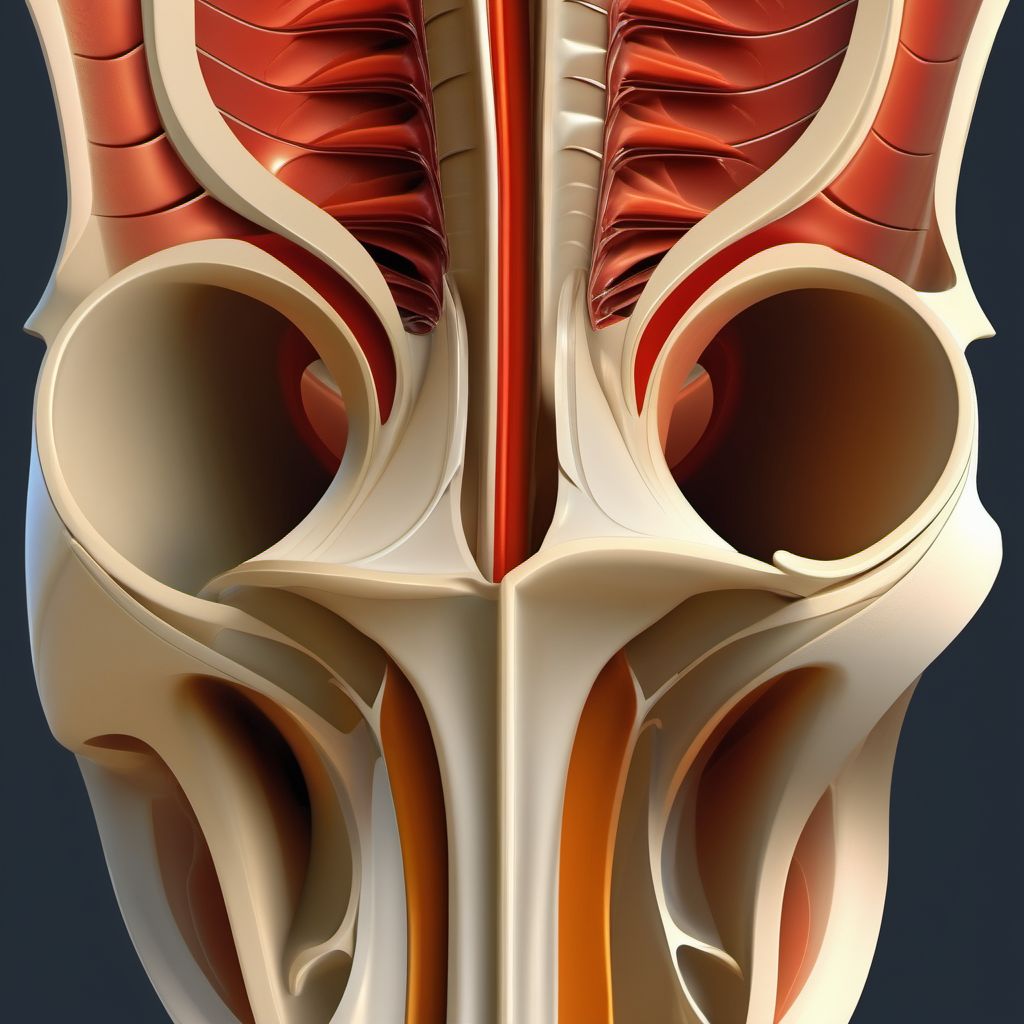 Other fracture of right ilium digital illustration