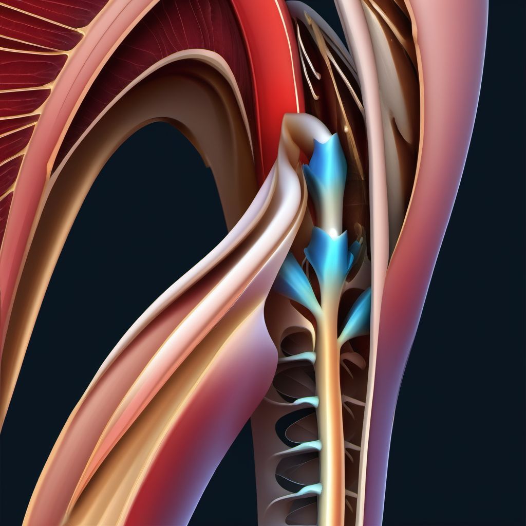 Other fracture of left ilium digital illustration