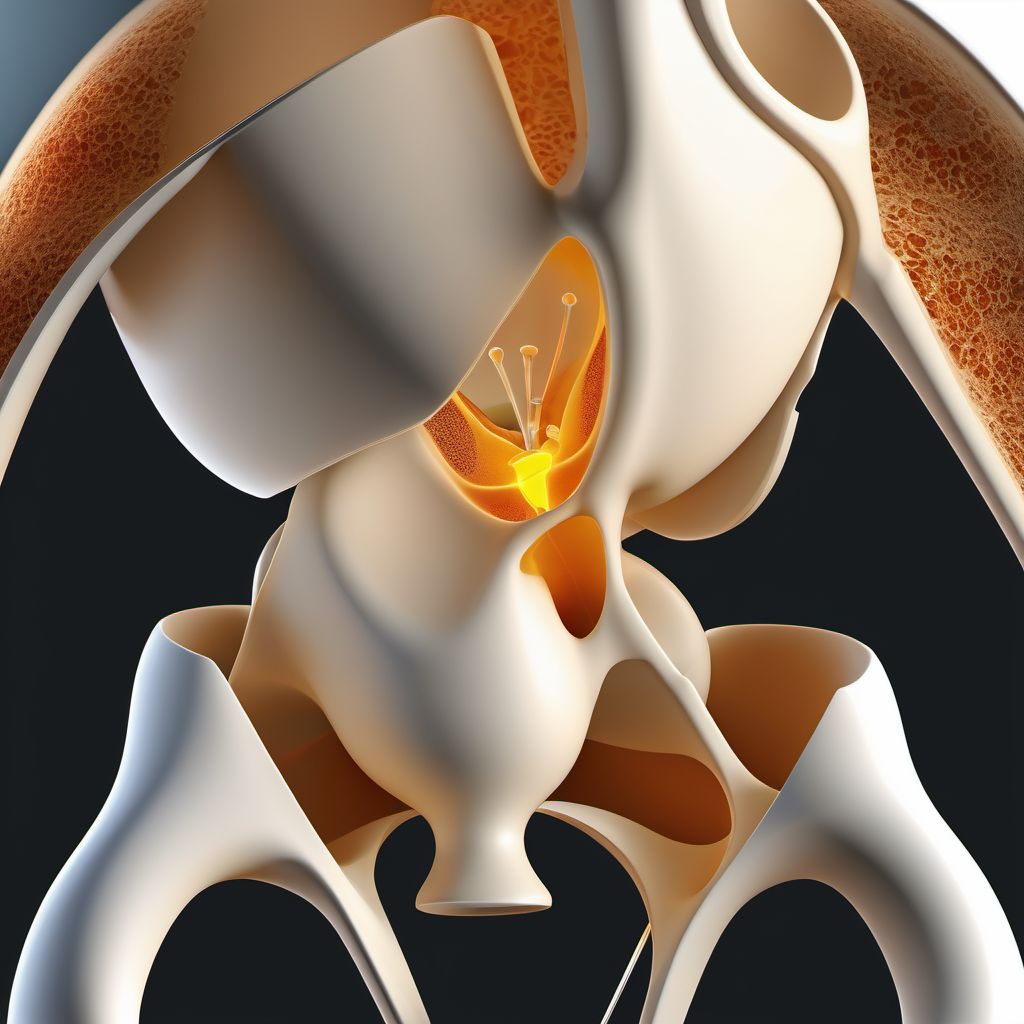 Fracture of acetabulum digital illustration