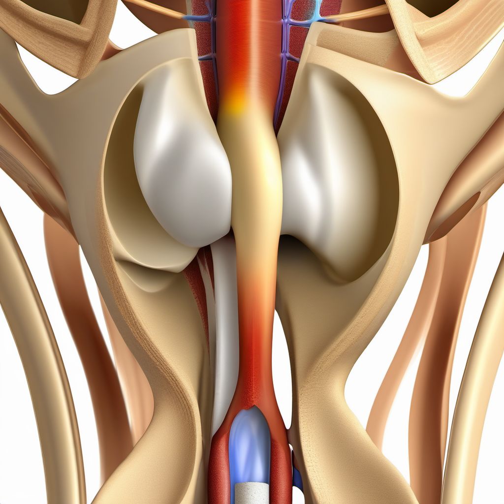 Fracture of posterior column [ilioischial] of acetabulum digital illustration