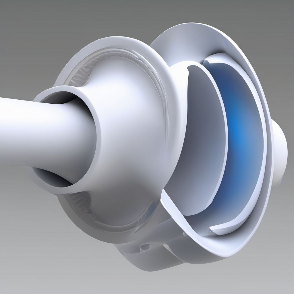 Nondisplaced fracture of posterior column [ilioischial] of left acetabulum digital illustration