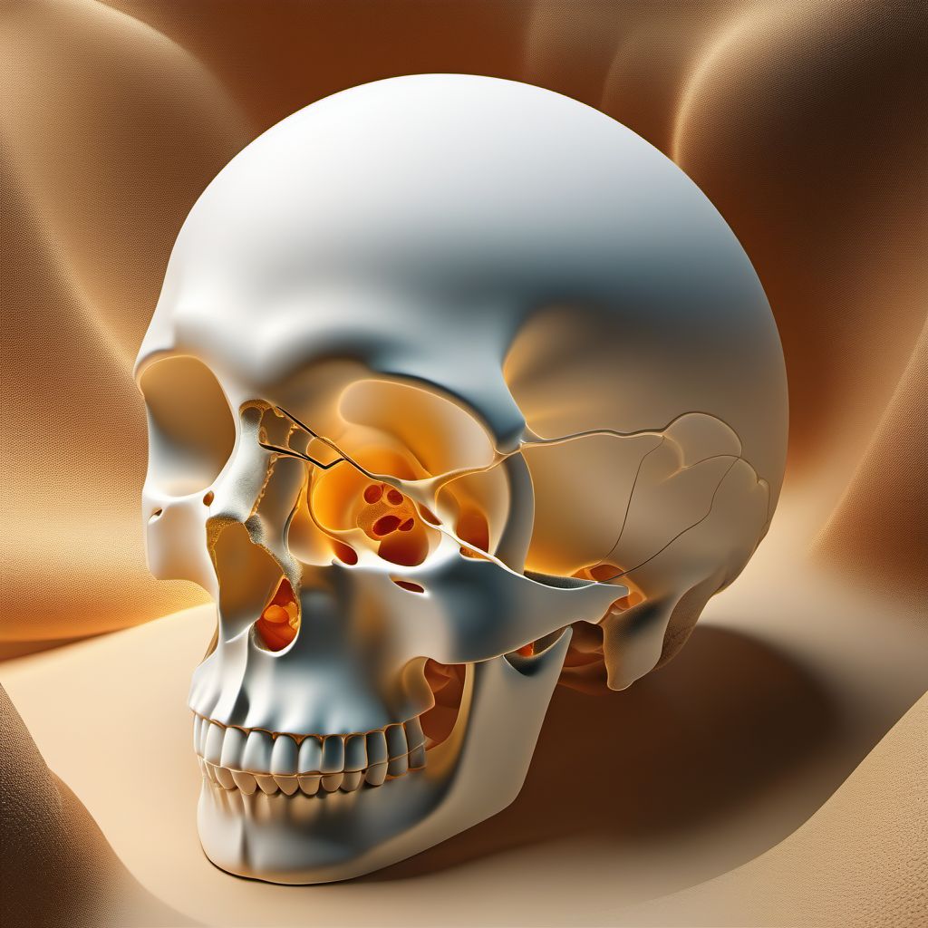 Displaced dome fracture of unspecified acetabulum digital illustration