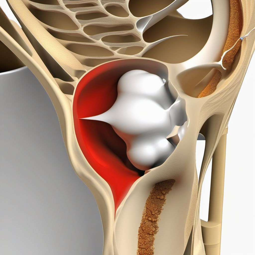 Other specified fracture of left acetabulum digital illustration