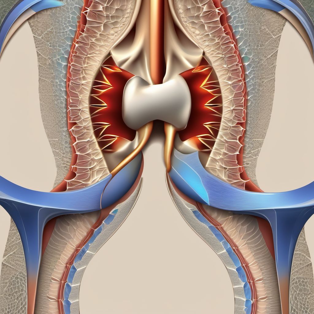 Fracture of pubis digital illustration