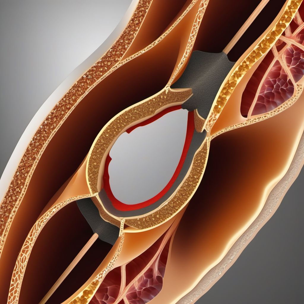 Fracture of superior rim of pubis digital illustration