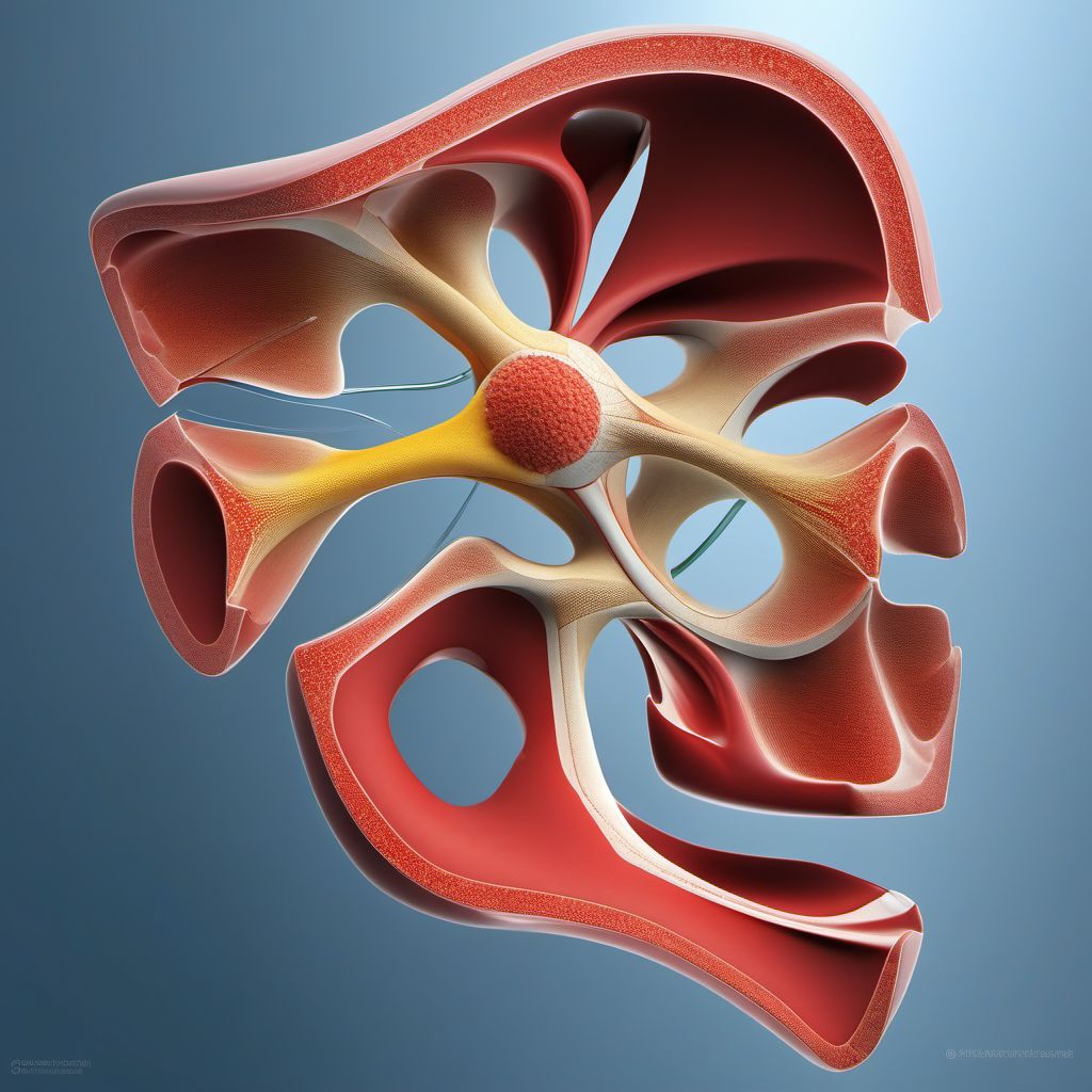 Unspecified fracture of unspecified ischium digital illustration