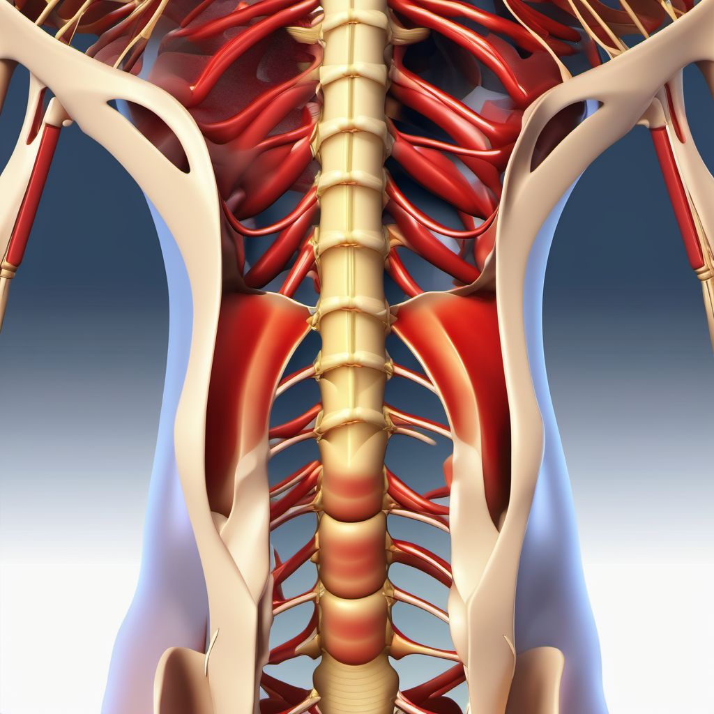 Nondisplaced avulsion fracture of unspecified ischium digital illustration