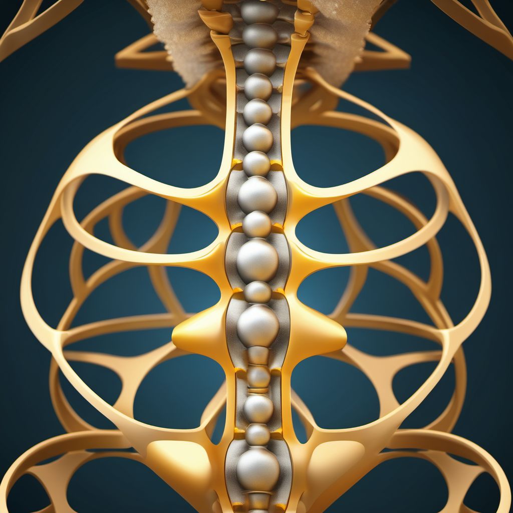 Subluxation and dislocation of unspecified lumbar vertebra digital illustration