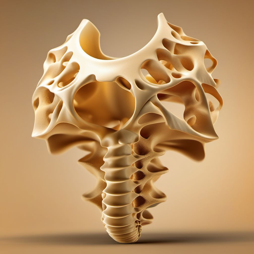 Dislocation of unspecified lumbar vertebra digital illustration