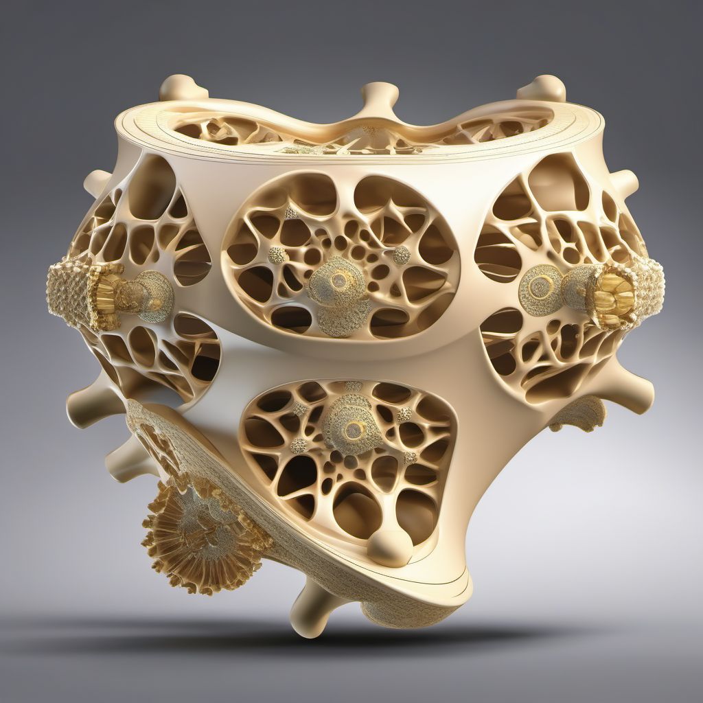 Subluxation and dislocation of L1/L2 lumbar vertebra digital illustration