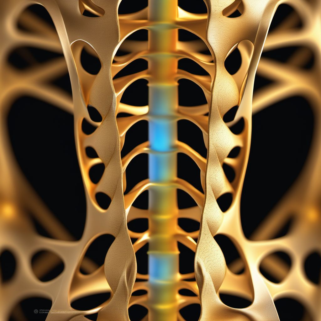 Subluxation and dislocation of L4/L5 lumbar vertebra digital illustration