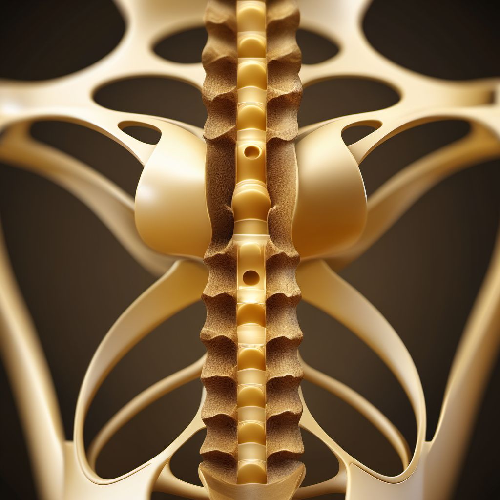 Subluxation of L4/L5 lumbar vertebra digital illustration