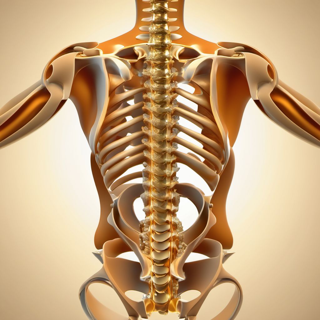 Dislocation of unspecified parts of lumbar spine and pelvis digital illustration