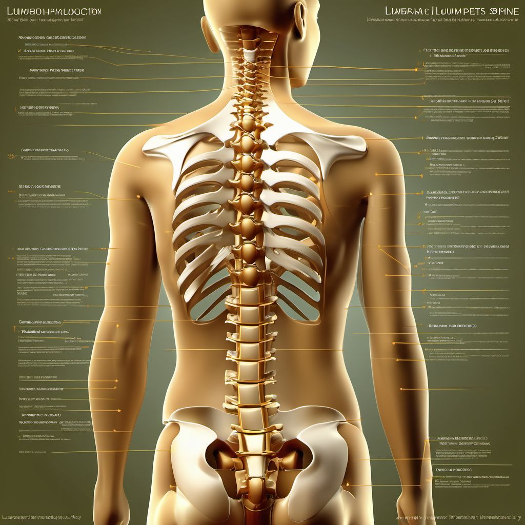 Dislocation of other parts of lumbar spine and pelvis digital illustration