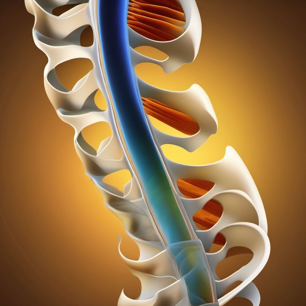 Sprain of ligaments of lumbar spine digital illustration