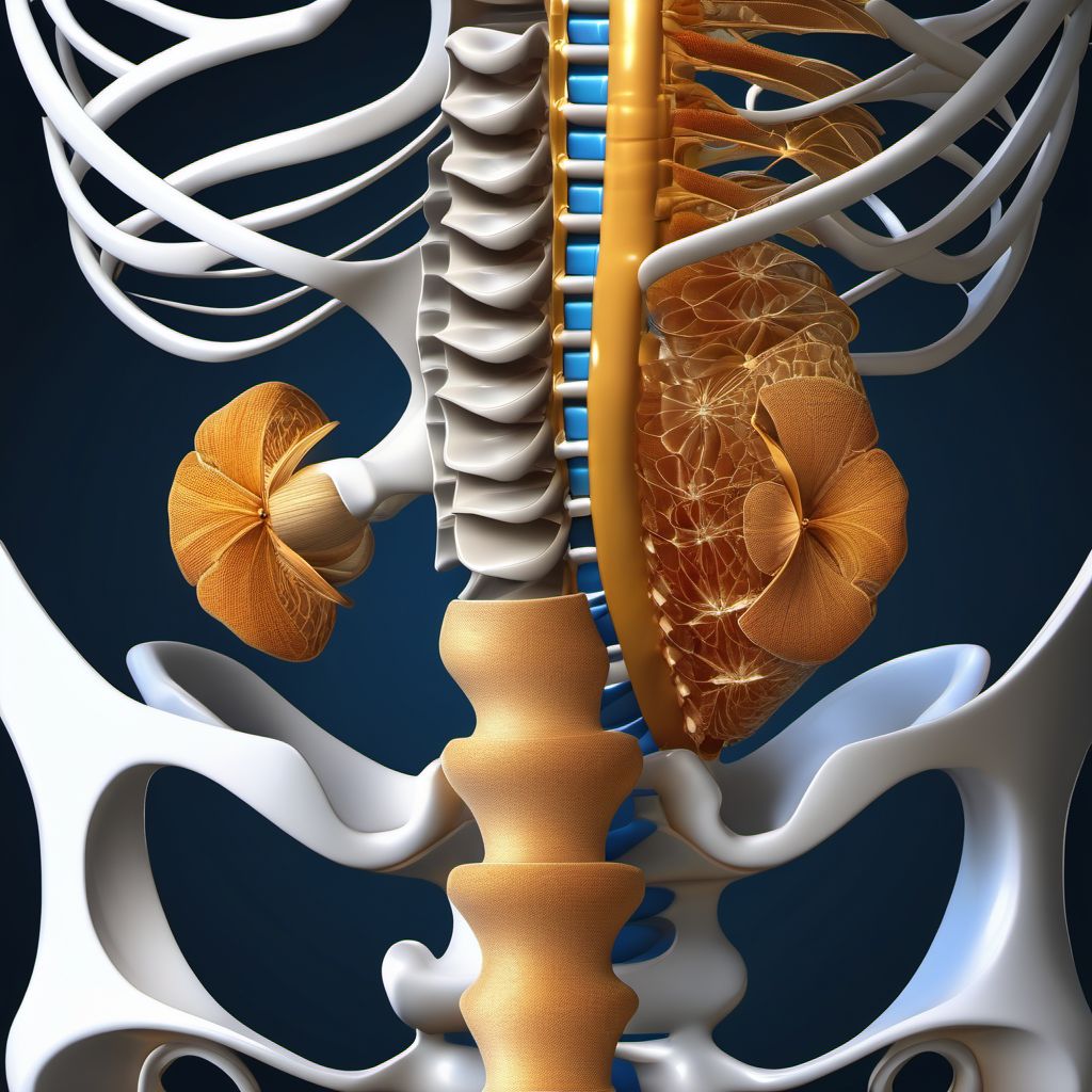 Sprain of unspecified parts of lumbar spine and pelvis digital illustration