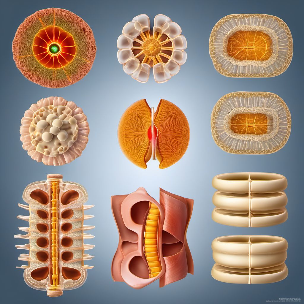 Complete lesion of lumbar spinal cord digital illustration