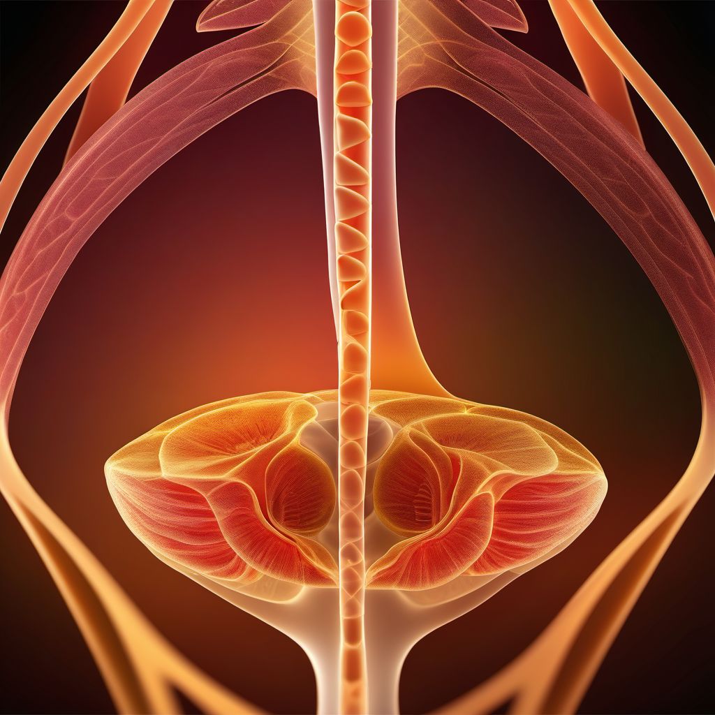 Incomplete lesion of unspecified level of lumbar spinal cord digital illustration