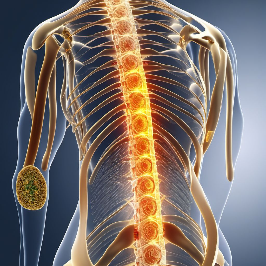 Unspecified injury to sacral spinal cord digital illustration