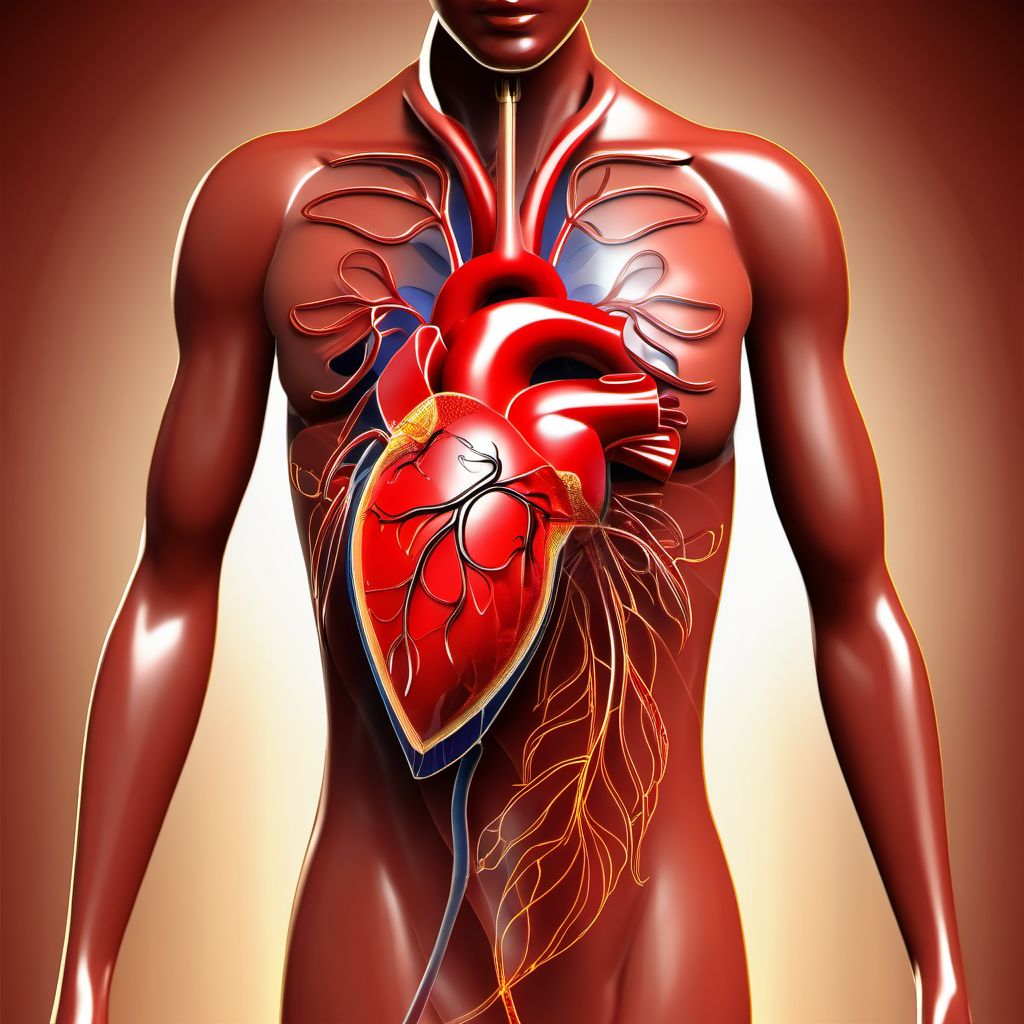 Injury of inferior vena cava digital illustration