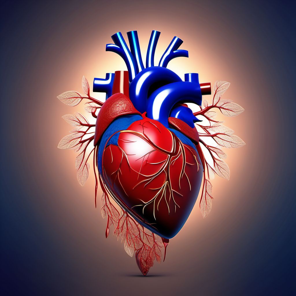 Unspecified injury of inferior vena cava digital illustration