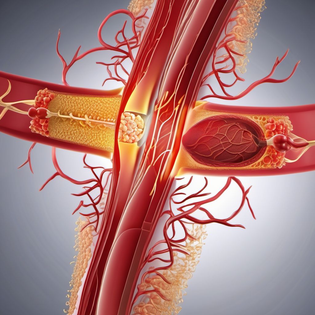 Injury of celiac artery digital illustration