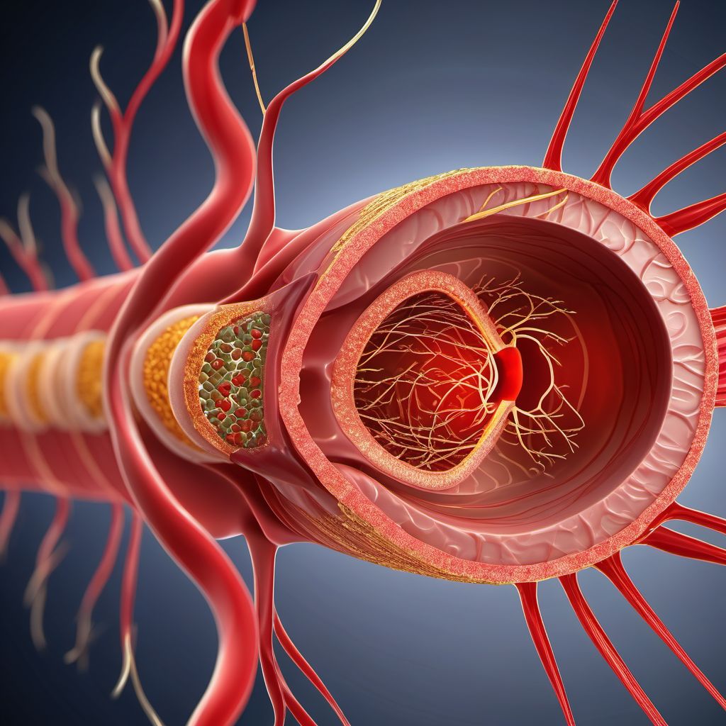 Major laceration of celiac artery digital illustration