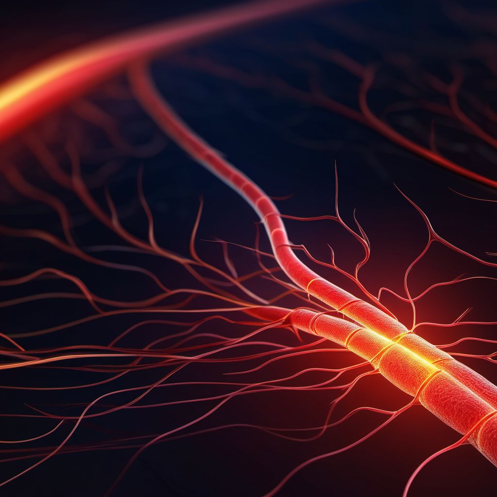 Unspecified injury of celiac artery digital illustration