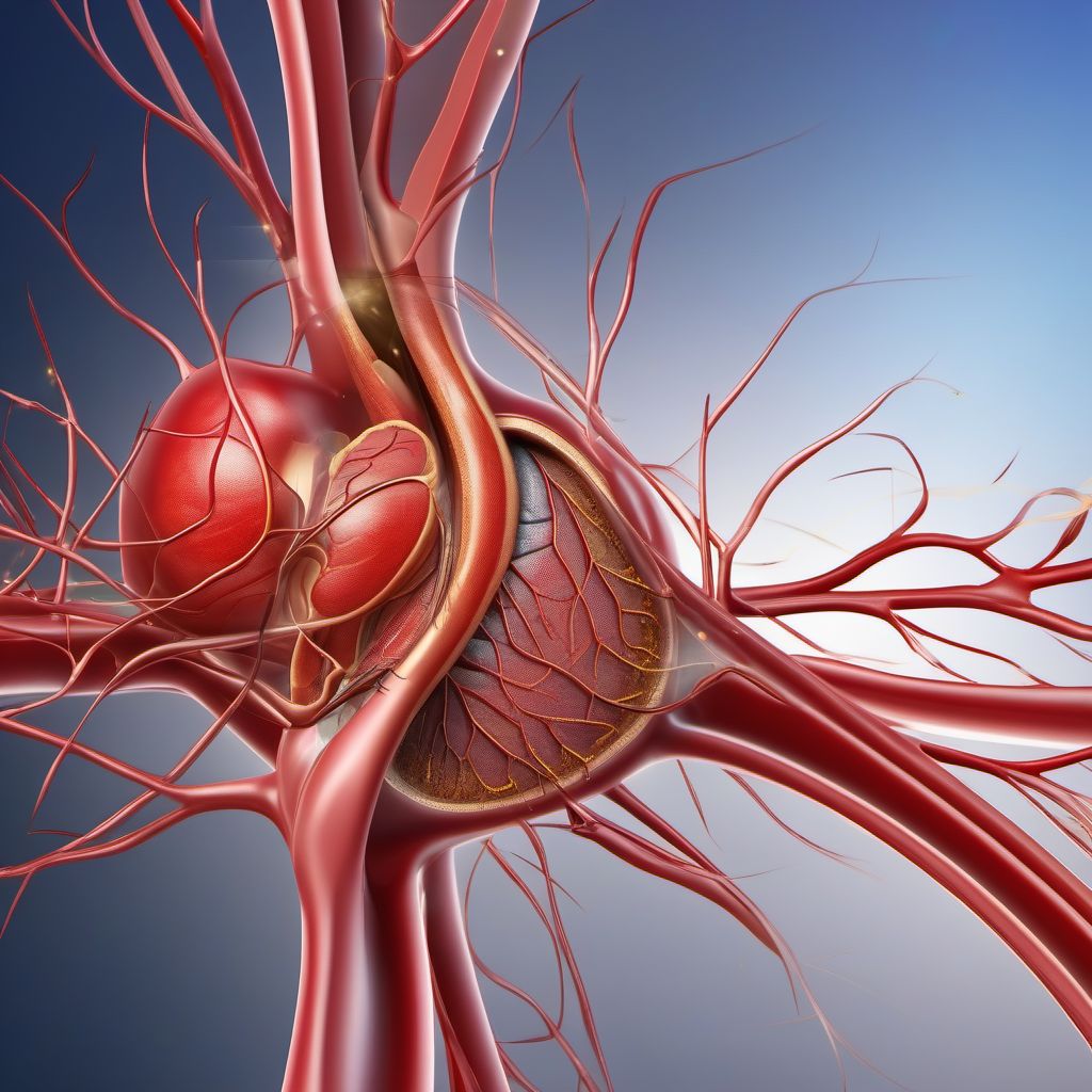 Unspecified injury of superior mesenteric artery digital illustration