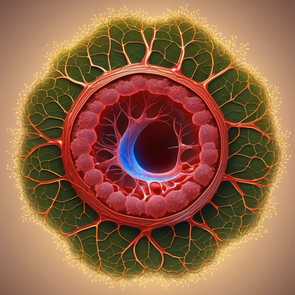 Injury of portal or splenic vein and branches digital illustration