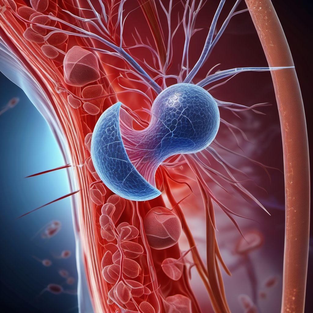 Injury of portal vein digital illustration