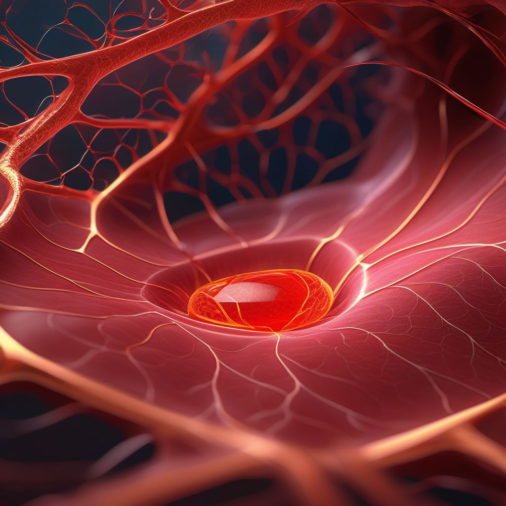 Laceration of portal vein digital illustration