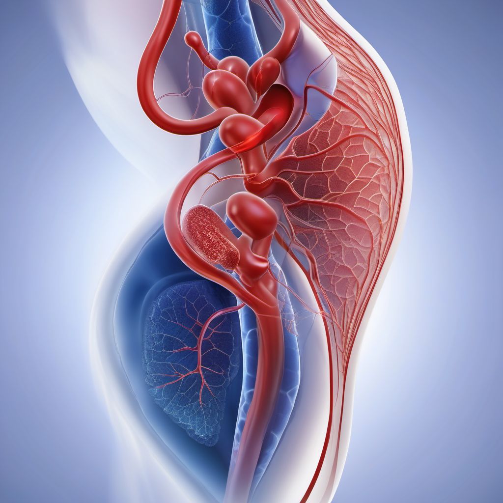 Unspecified injury of splenic vein digital illustration