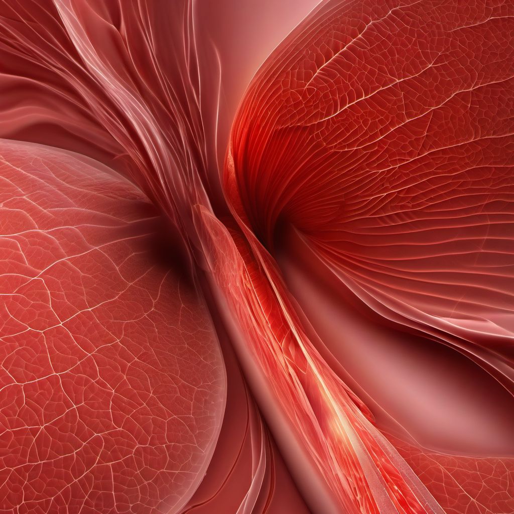 Laceration of superior mesenteric vein digital illustration