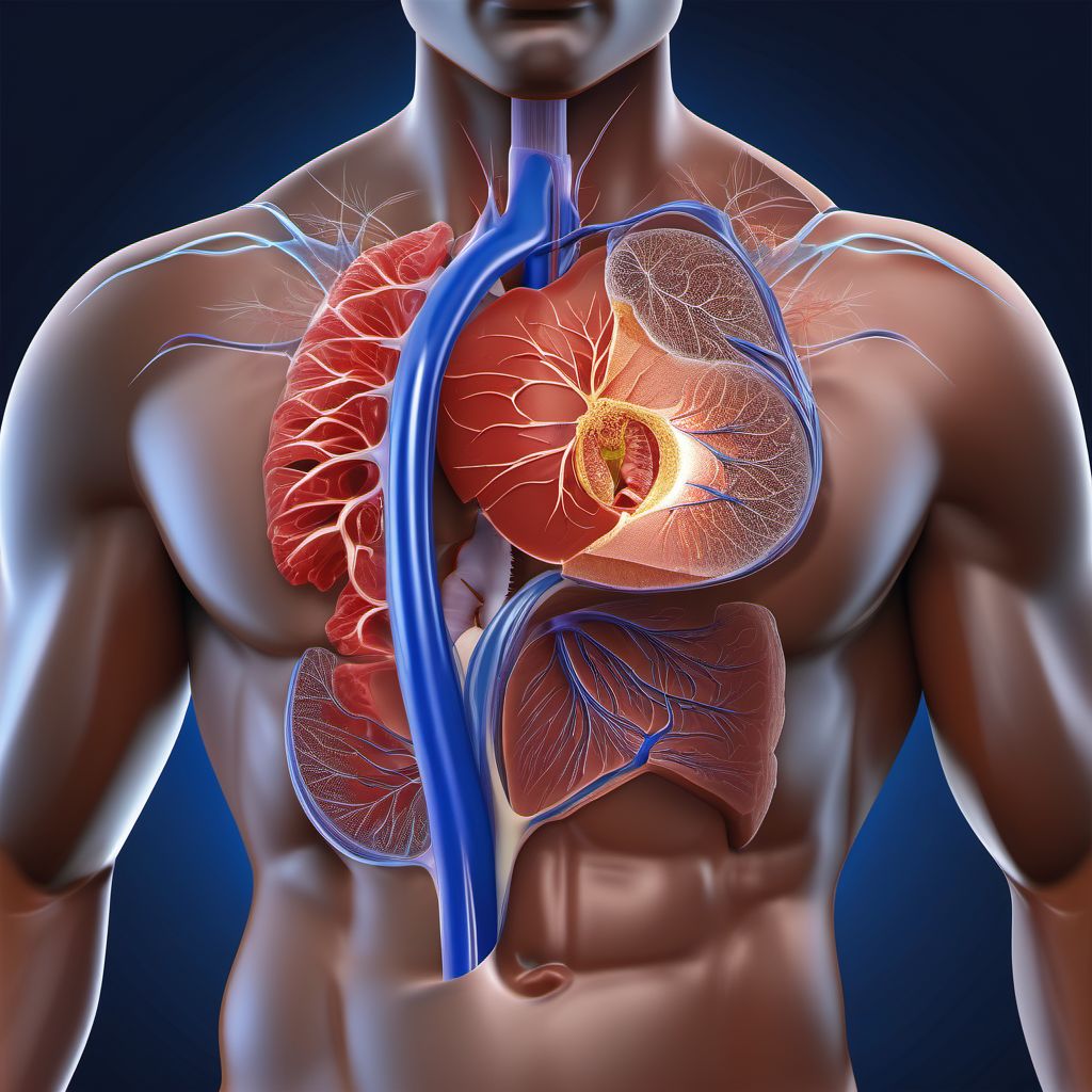 Other specified injury of superior mesenteric vein digital illustration