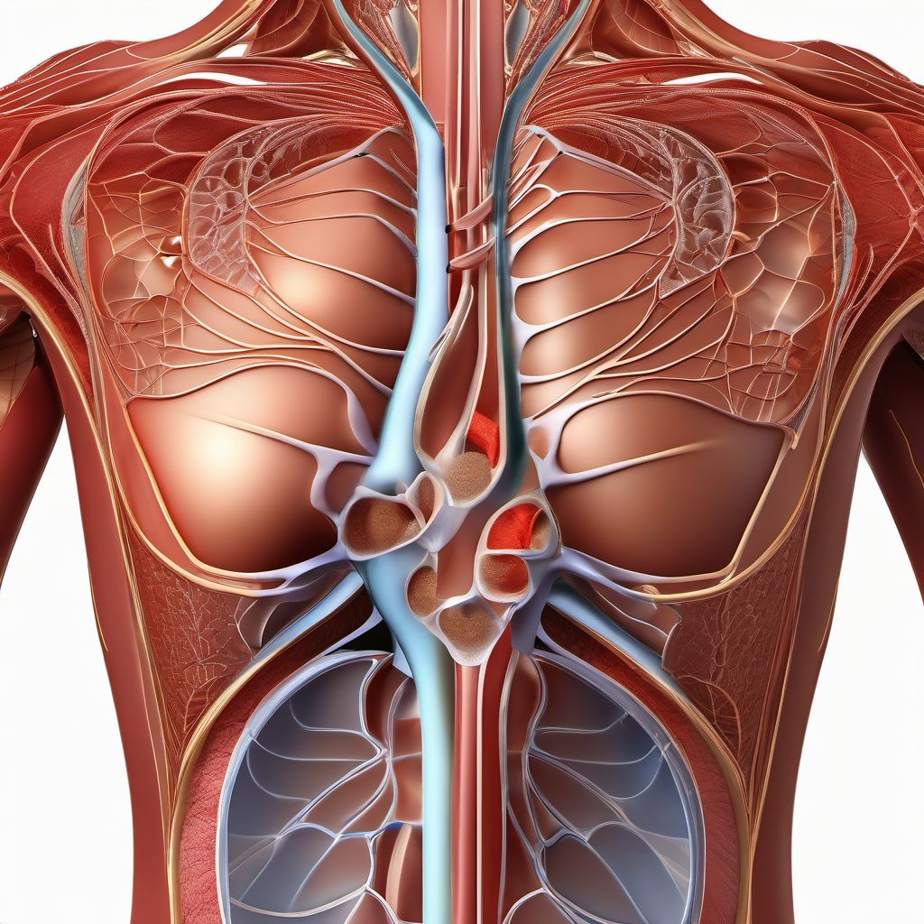 Unspecified injury of superior mesenteric vein digital illustration