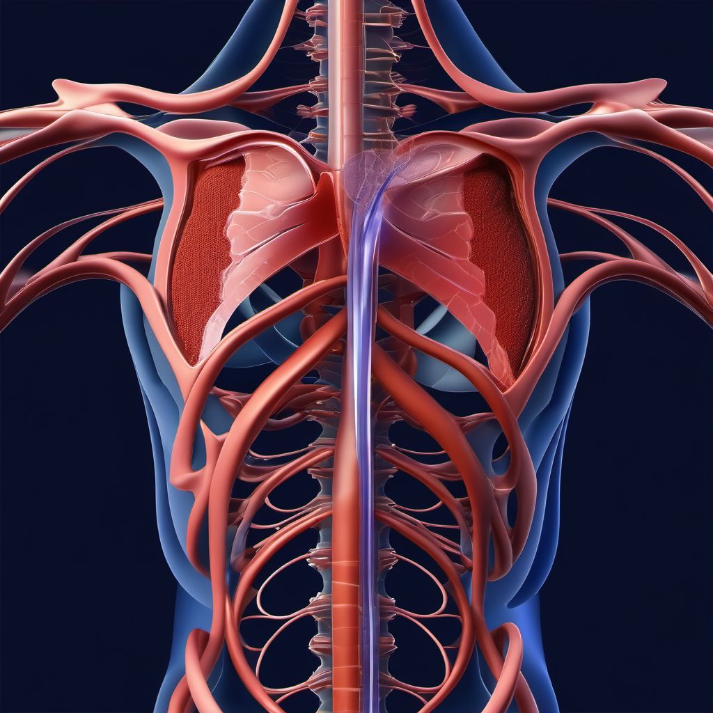 Other specified injury of inferior mesenteric vein digital illustration