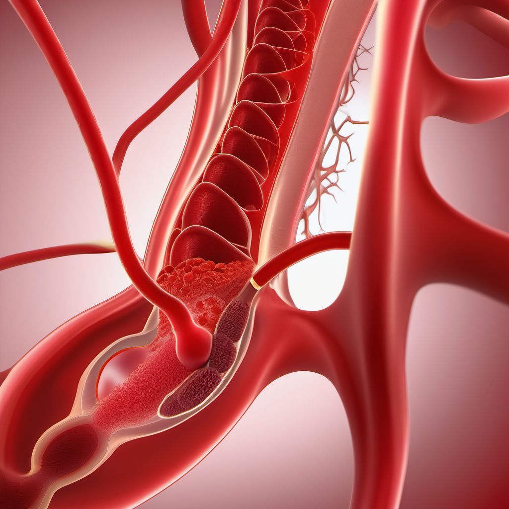 Injury of unspecified iliac blood vessel(s) digital illustration