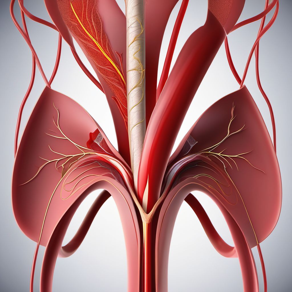 Injury of iliac artery or vein digital illustration