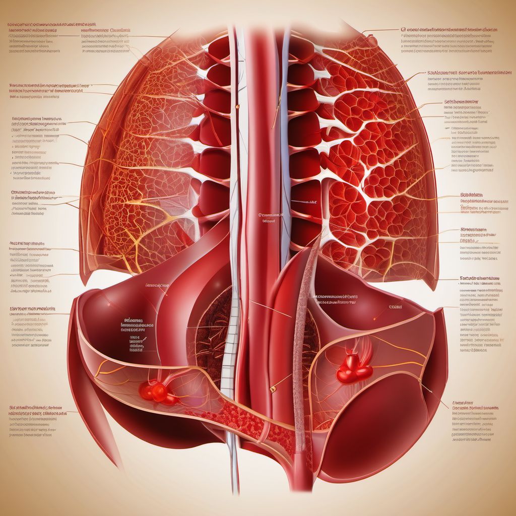 Unspecified injury of other blood vessels at abdomen, lower back and pelvis level digital illustration