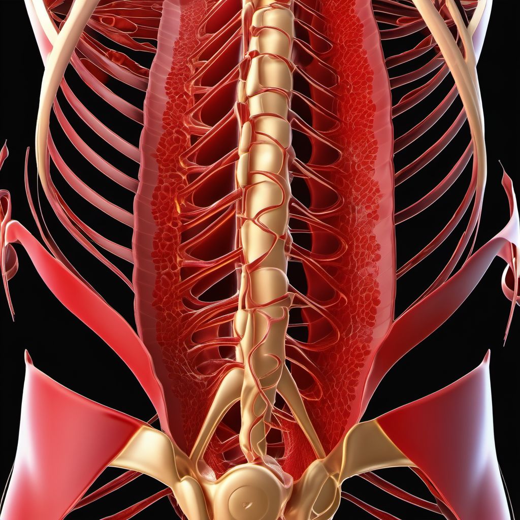 Injury of unspecified blood vessel at abdomen, lower back and pelvis level digital illustration