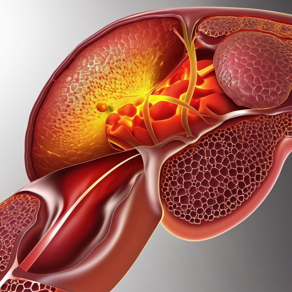 Injury of liver digital illustration