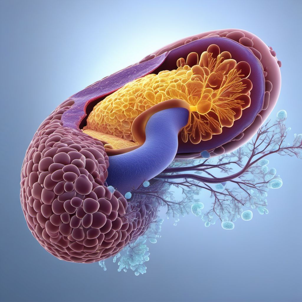 Unspecified injury of body of pancreas digital illustration