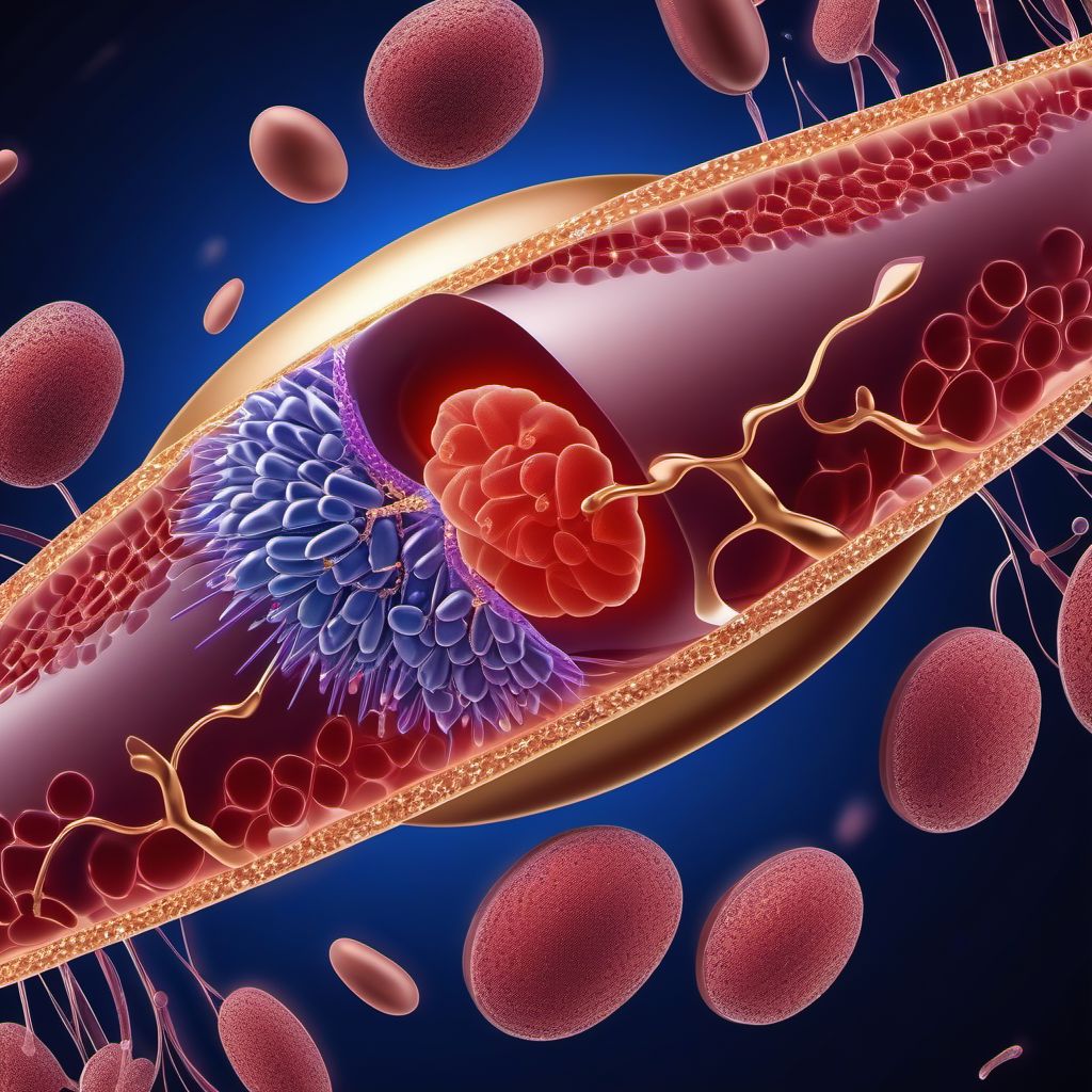 Laceration of pancreas, unspecified degree digital illustration