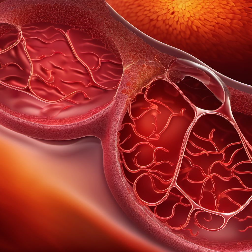 Laceration of unspecified part of pancreas, unspecified degree digital illustration