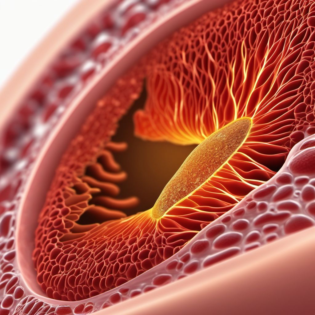 Minor laceration of unspecified part of pancreas digital illustration