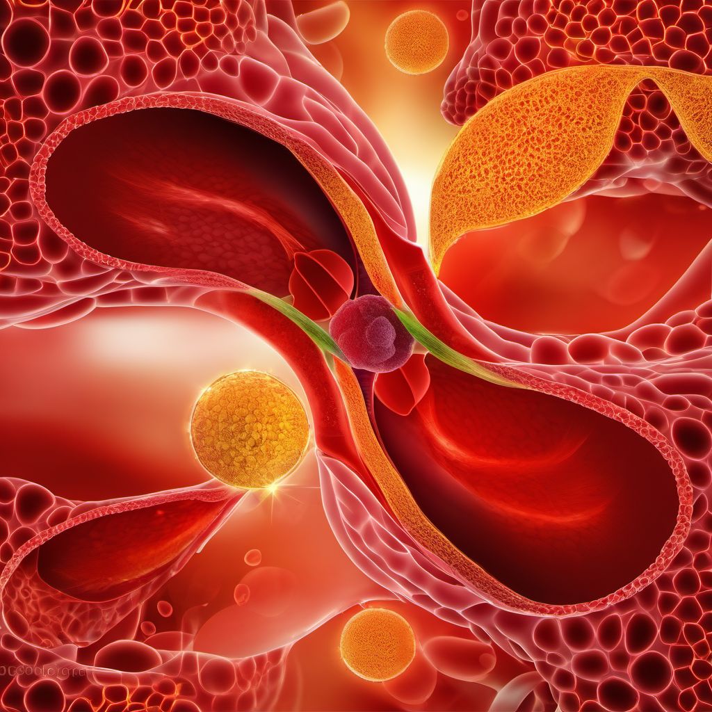 Moderate laceration of pancreas digital illustration