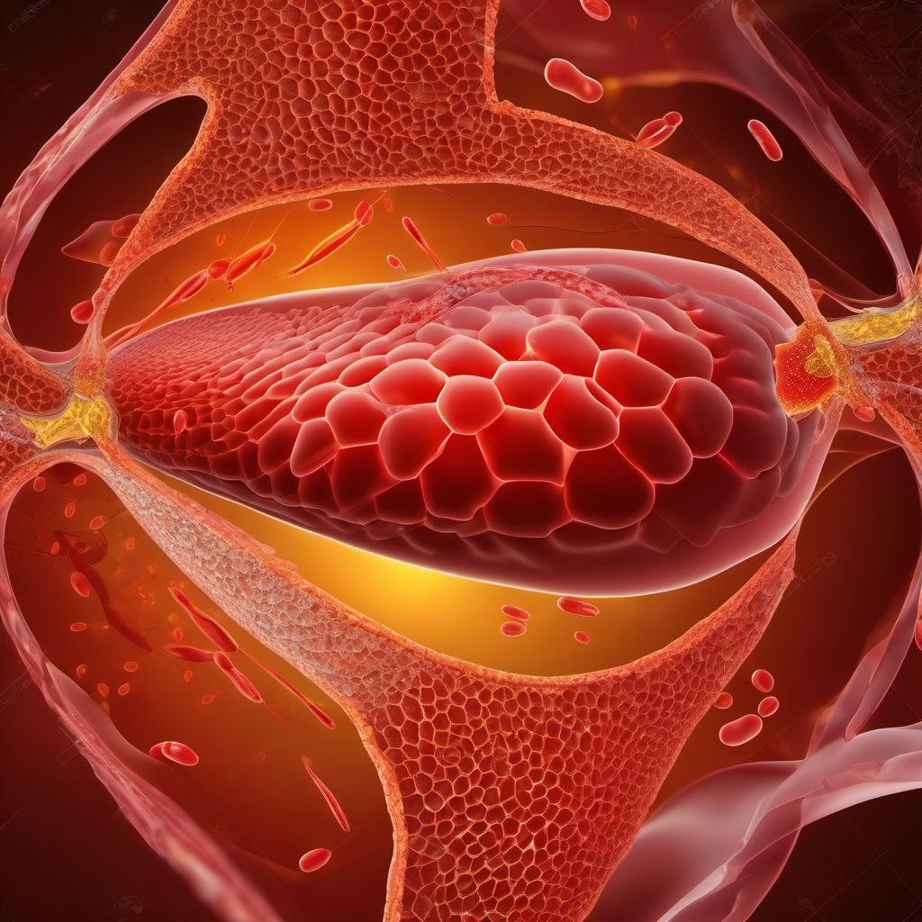 Major laceration of body of pancreas digital illustration